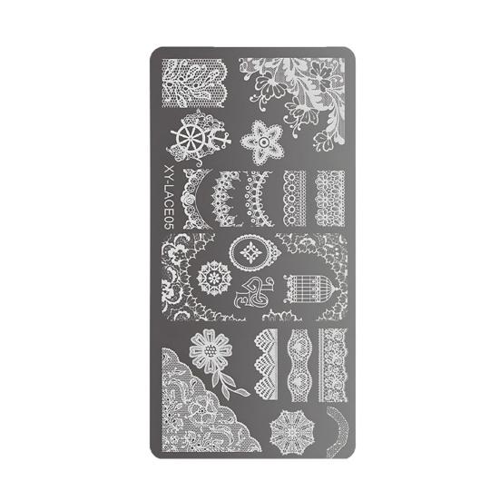 Набор пластин для штамповки банты цветы кружевной дизайн маникюр украшения металлические пластины переводные шаблоны серии Sweet