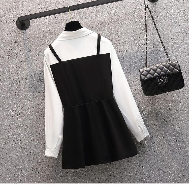 Плюс размер Весна Темперамент Профессиональный Костюм Модная Рубашка С Лацканами Микро-Отложной Воротник Брюки Костюм Из Двух Частей Женщин