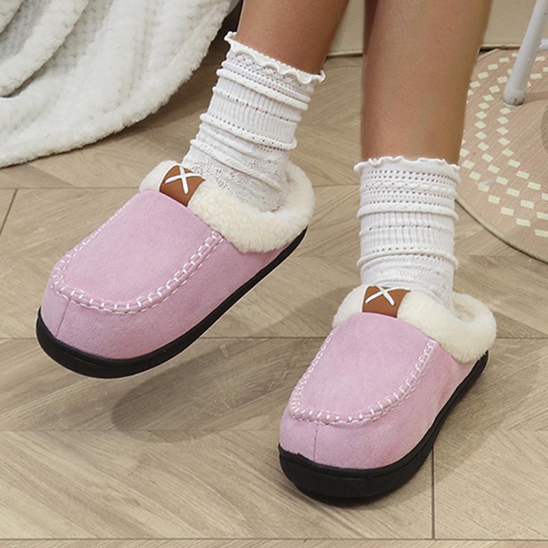 Теплые зимние женские тапочки Slient Ladies Slippers Искусственный мех женские тапочки Домашняя комфортная обувь Женская обувь для гостиной