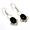 Black Onyx Gemstone 925 Silver Plated Handmade Jewelry Earring 1.89"