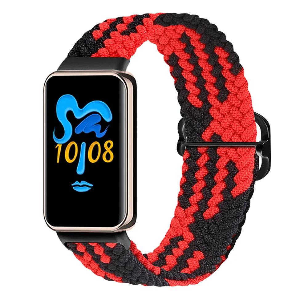 Эластичный нейлоновый ремешок Solo для браслета Honor Band 9 Женский Мужской Плетеный ремешок-петля с металлической застежкой для Honor Band 10 Correa