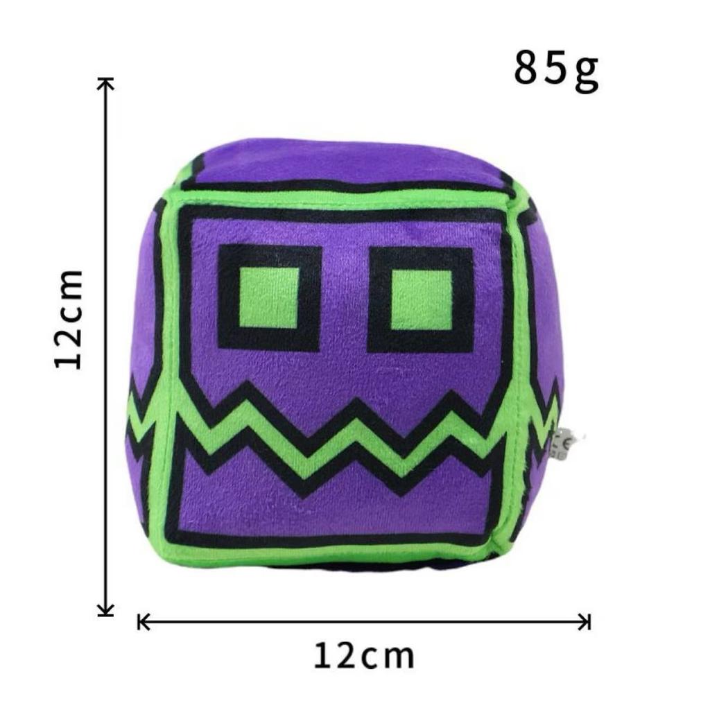/*2026 Geometry Dash Кубик Плюшевые Игрушки Маленькая Подушка Набитая Плюшевая Кукла Квадратный Подвеска Игра Милый Домашний Декор Детский Подарок на День Рождения