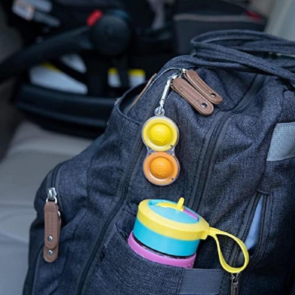 Fat Brain Toys Simple Dimple Прозрачный 3 цвета Сквиши Брелок Аутентичный Один размер (цвета случайные) FA334-2