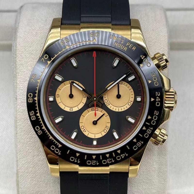 Мужские автоматические механические часы Rolex Daytona 40 мм, многофункциональные, с инкрустацией бриллиантами.