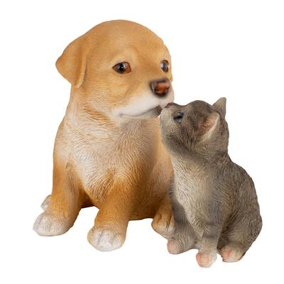 Садовые скульптуры кошки и собаки, статуи для улицы, патио, двора, газона, украшения дома, декоративные фигурки животных, подарки на новоселье