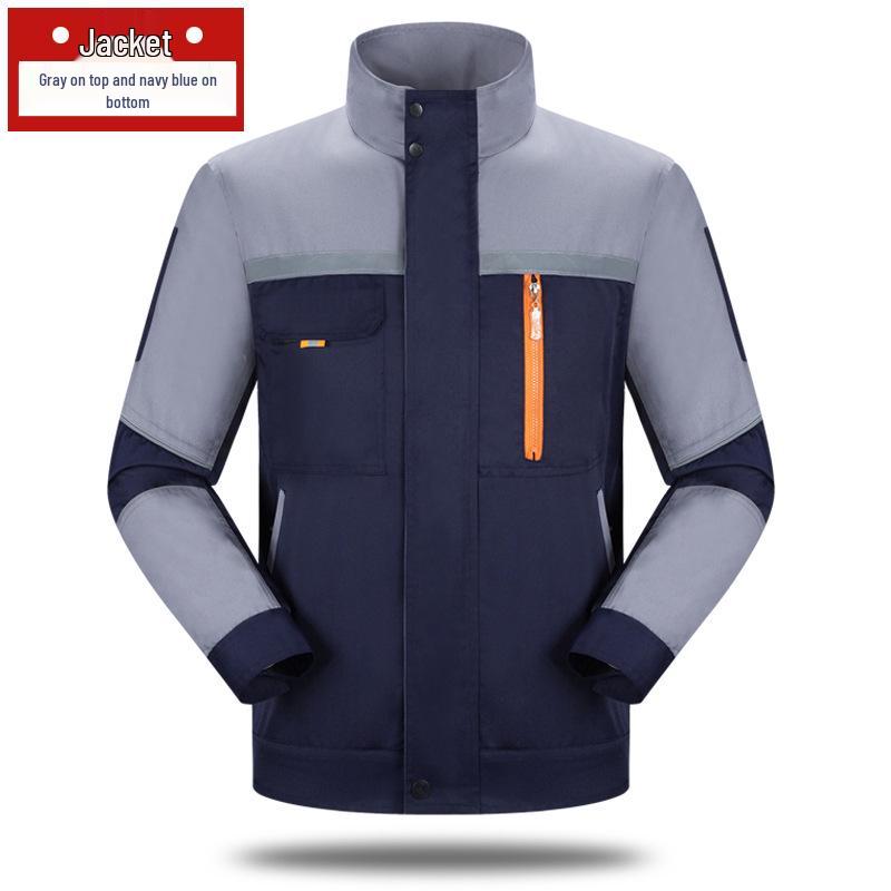 Прочный рабочий комплект для мужчин и женщин - С длинным рукавом, износостойкий, утолщенный для весны/осени. Идеально для сварки и авторемонта.