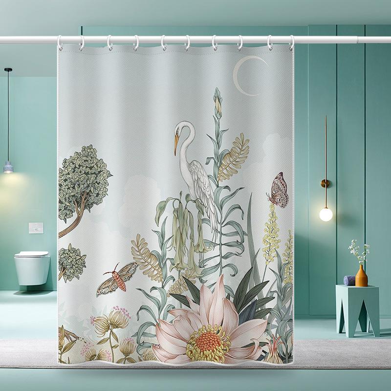 Утолщенная водонепроницаемая занавеска для ванной комнаты, устойчивая к плесени, занавеска для душа, занавеска для душевой перегородки, занавеска для душа, занавеска для ванной комнаты, бесплатная перфорация