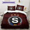 Sparta Prague football logo Pattern Bedding Home Decoration Birthday Gift (1 * duvet cover + 2 * pillowcase, without core)