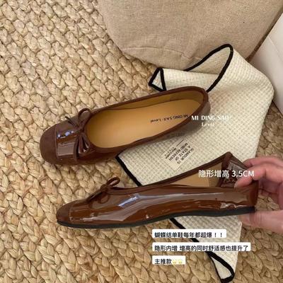 Французские нежные туфли на мягкой подошве, туфли феи, весенне-летние, ретро, вечерний бриз, бант, женская обувь, балетки