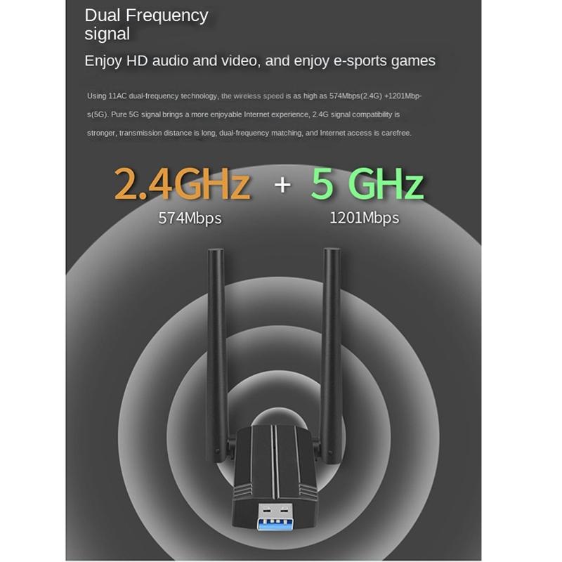 3000Mbps USB 3.0 Wifi Adapter Dongle WiFi 6E Dual Band 5GHz 2.4Ghz 802.11AX RTL8832CU Wifi Antenna Wireless Network Card For Laptop Desktop