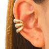 Высококачественный простой многослойный металлический клипс для козелка уха, персонализированная мода, водонепроницаемый гибкий медный полый клипс для уха, темперамент с серьгами