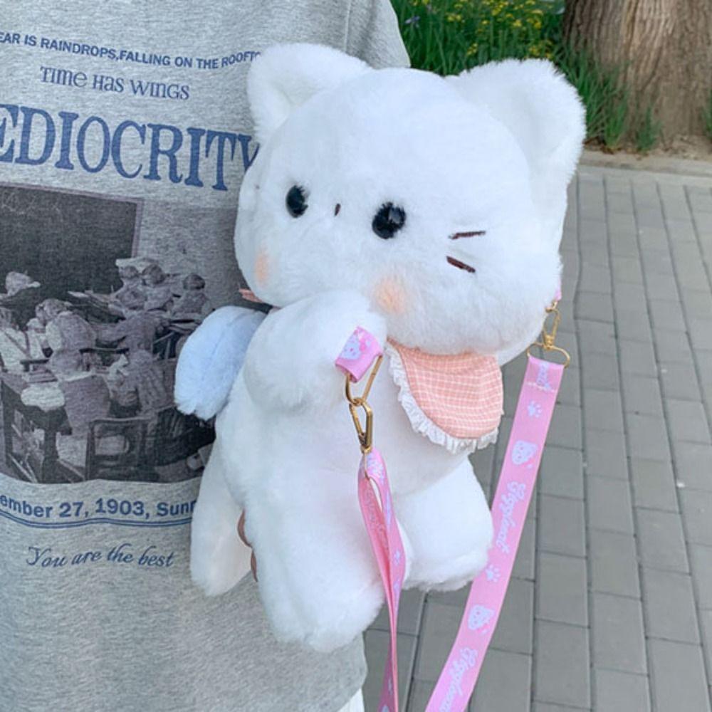 Korean Style Plush Doll Crossbody Bag JK Lolita Animal Shoulder Bag Children's School Bag Girls