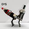 Metal Wine Bottle Holder Saucy Figure Drink Holder Bar Tabletop Wine Rack for Decorative Display Wine Enthusiasts Gift