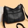 Soft Leather Bag Women's Multi-Layer Lightweight Bag Mother Bag Large Capacity Crossbody Bag