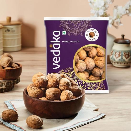 Грецкие орехи в скорлупе Vedaka - 500 г | Богаты антиоксидантами