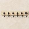No-Punch Sundries Storage Hook 6 Hooks Hanging Coat Rack Durable Suction Cup Clothing Hook  Kitchen
