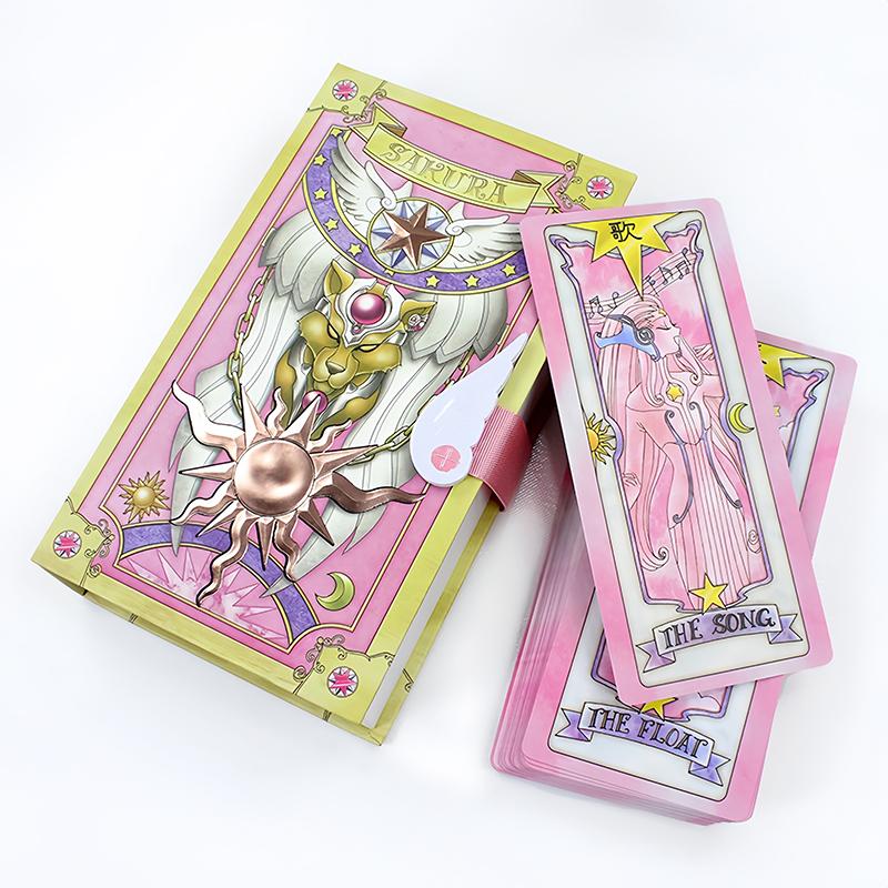 60Pcs Anime Cardcaptor Sakura Sakura Card Clow Cards Tarot Cosplay Prop Deluxe Edition Anime Taort Prop Gift Toy