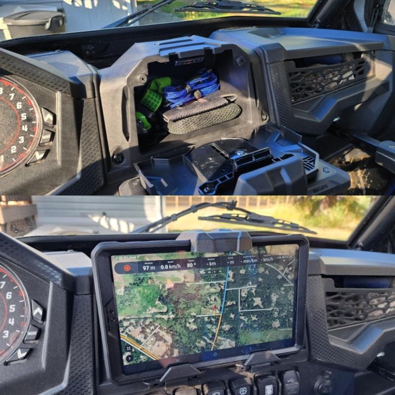 Electronic Device Mount Adjustable Tablet Holder Navigation Phone Mount with Storage Box for XP1000 2019-2023 Accessory