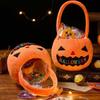 Тканевые тыквенные конфетные ведерки Trick or Treat, мягкие хлопковые сумки-тоут, сумка для конфет на Хэллоуин для детей
