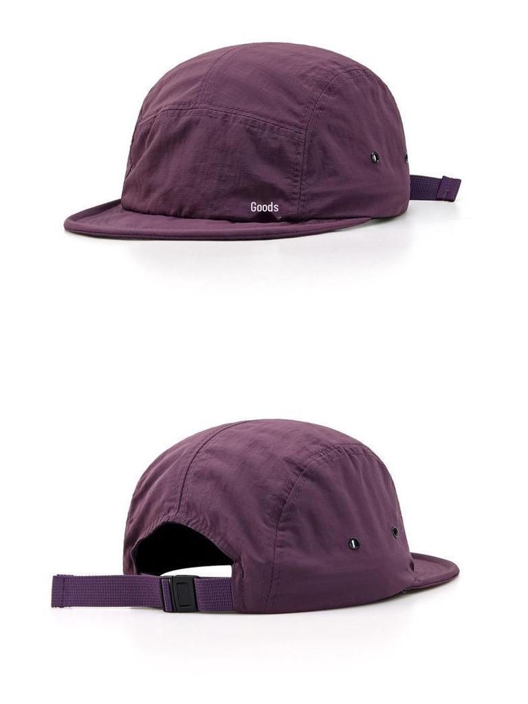 Трендовая унисекс бейсболка в японском стиле с коротким вышитым козырьком - Мягкий козырек, быстросохнущая, пятипанельная уличная шляпа