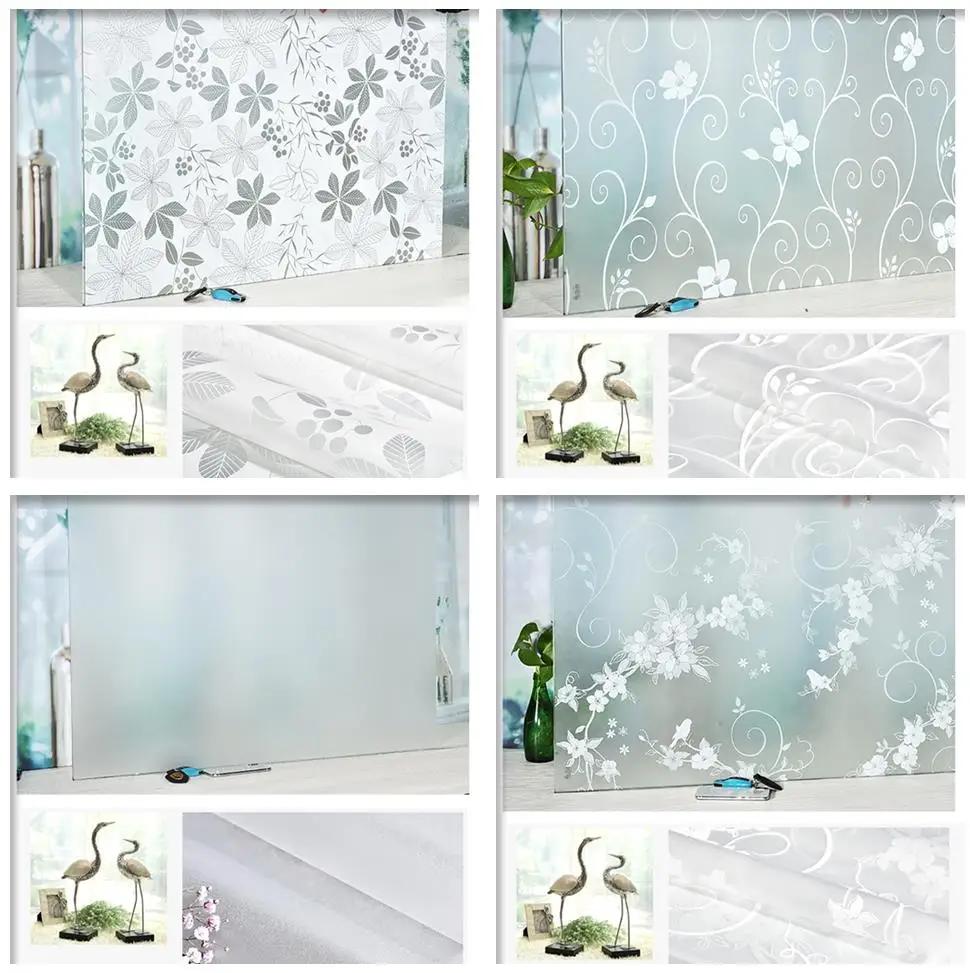 3D Self Adhesive Stained Glass Window Film Privacy Glass Vinyl Decorative Sunscreen Film Sun Protection Mirror Window Stickers