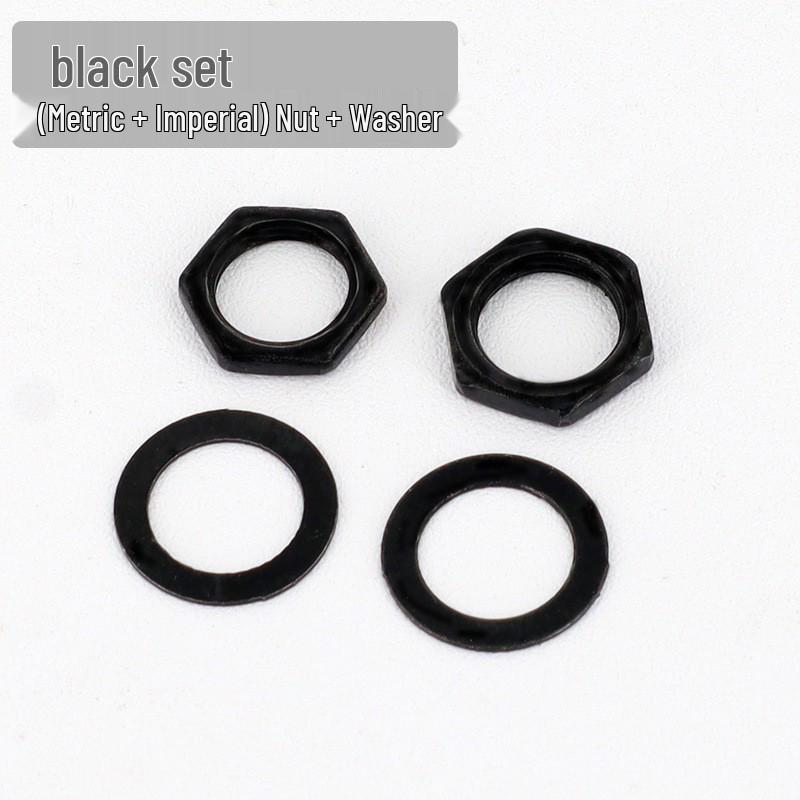 6.35mm Audio Output Electric Bass Guitar Jack with Hex Screw Nut and Washer