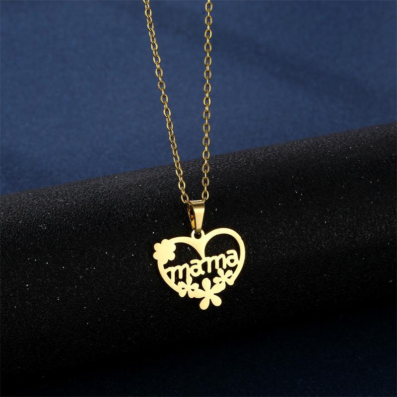 RUI RUI YU MAMA Комплект ожерелья и серег из нержавеющей стали, модный комплект ювелирных изделий ко Дню матери