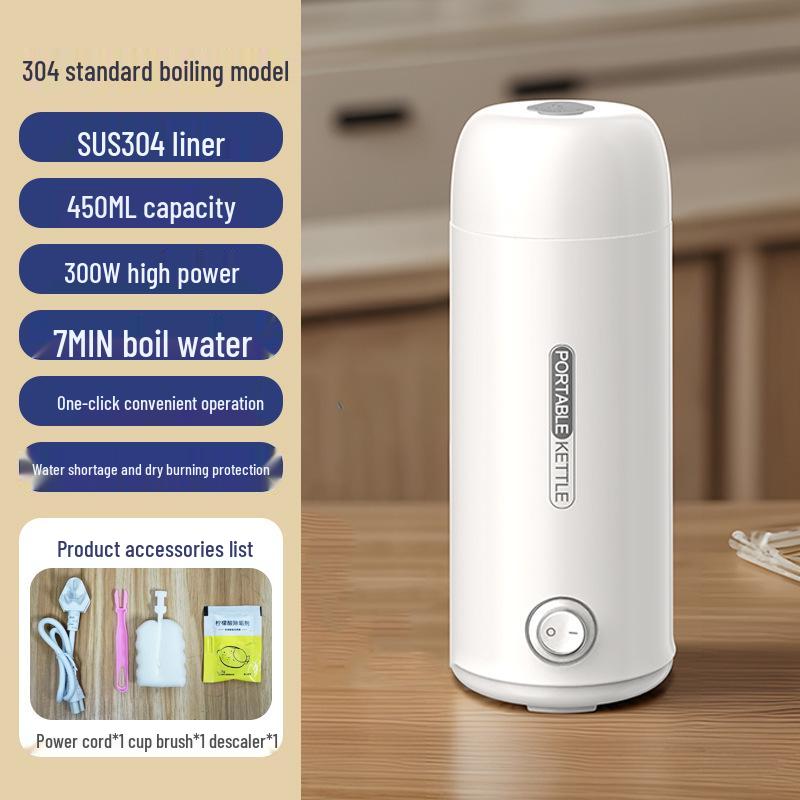 Portable Stainless Steel Rapid Boil Travel Kettle with Anti-Dry-Burn