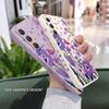 Фиолетовый чехол-брелок Тюльпан для Samsung Galaxy A37 A57 Жидкий силиконовый чехол