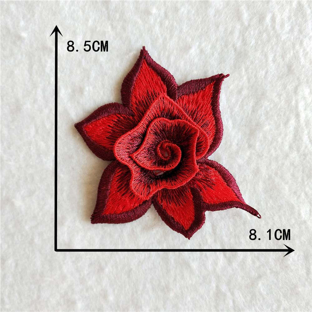 Red Green I Embroidery Hollow Embroidery Sewing Lace Collar Flower Diy Decorative Clothing Decal Accessories