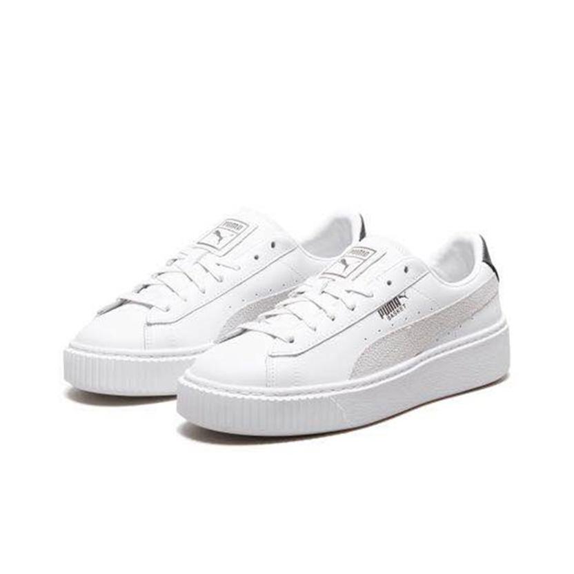 Puma Кеды Basket Platform Low Top Повседневные Кроссовки Унисекс Белые 367850-01