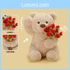 Bear Cute Teddy Filled Pp Cotton Rose Hat Plush Toy Gift For Girls Women