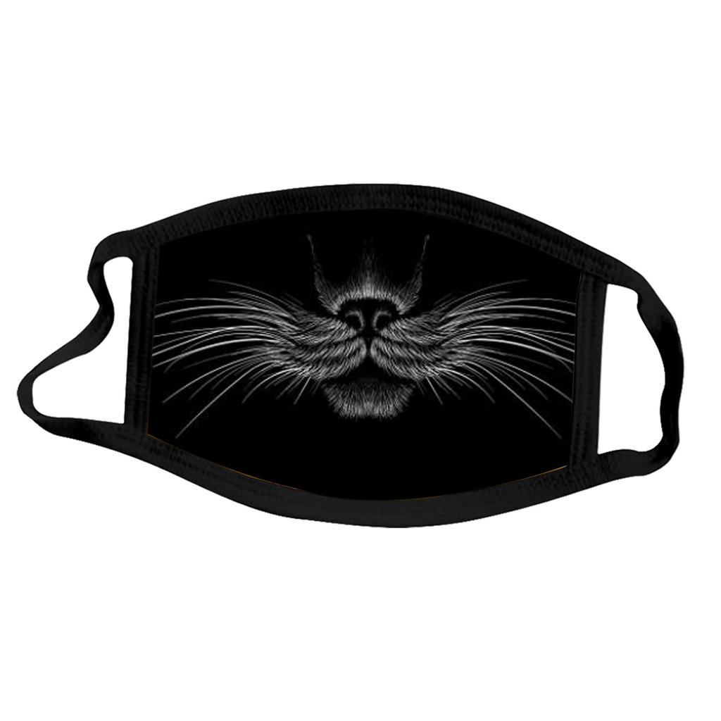 Взрослая моющаяся и многоразовая дышащая маска от ветра и смога с рисунком бороды