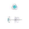 Серьги - ЛЕА &; АРТУР - ГОЛУБОЙ ТОПАЗ - Белое золото 375 пробы - Полудрагоценный камень - Серьга-гвоздик