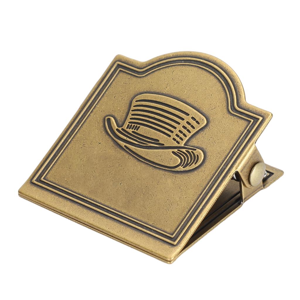 Brass Binder Clip Vintage Decorative Strong Clamping Force Book Clip for Journal Notebook Drawing Paper Sketch Paper