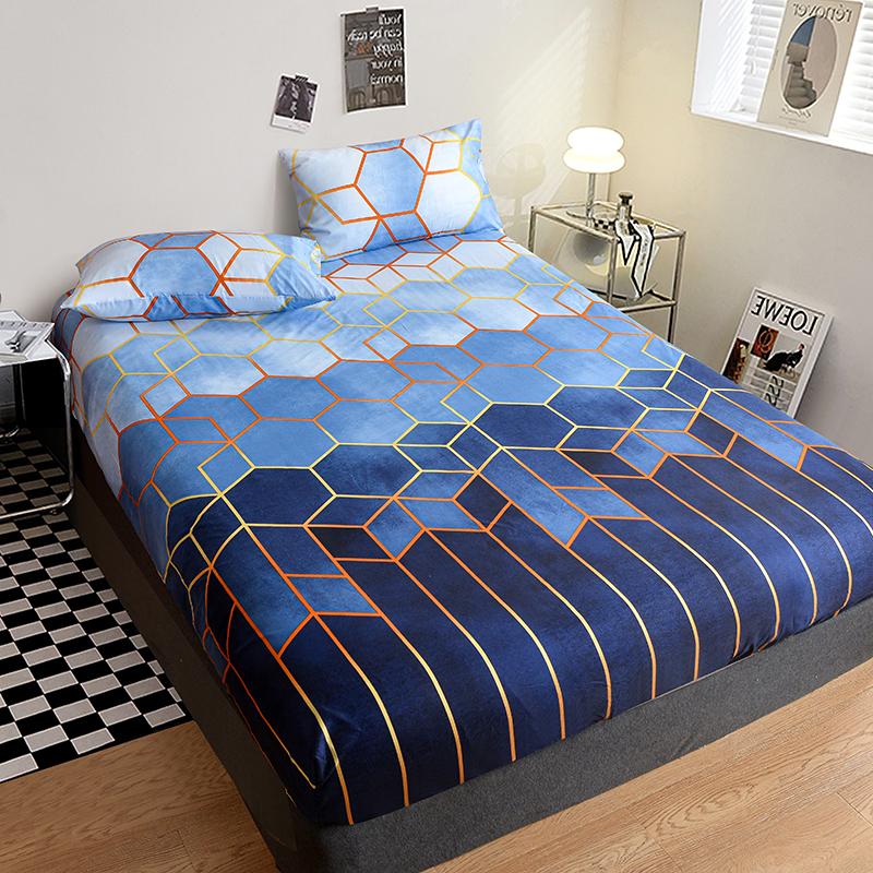 Single Size Bed Cover Printed Fitted Bedsheet Queen/King Size Bed Linen Super Soft Mattress Protector Sabanas (No Pillowcase)