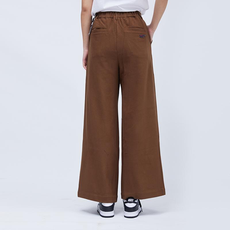 ONITSUKA TIGER Свободные повседневные брюки с высокой талией и широкими штанинами, женские брюки хаки-коричневого цвета 2182A868-200