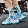Мужские кроссовки с высоким верхом осенние новые на мягкой подошве боевые баскетбольные кроссовки для старшеклассников нескользящие спортивные кроссовки