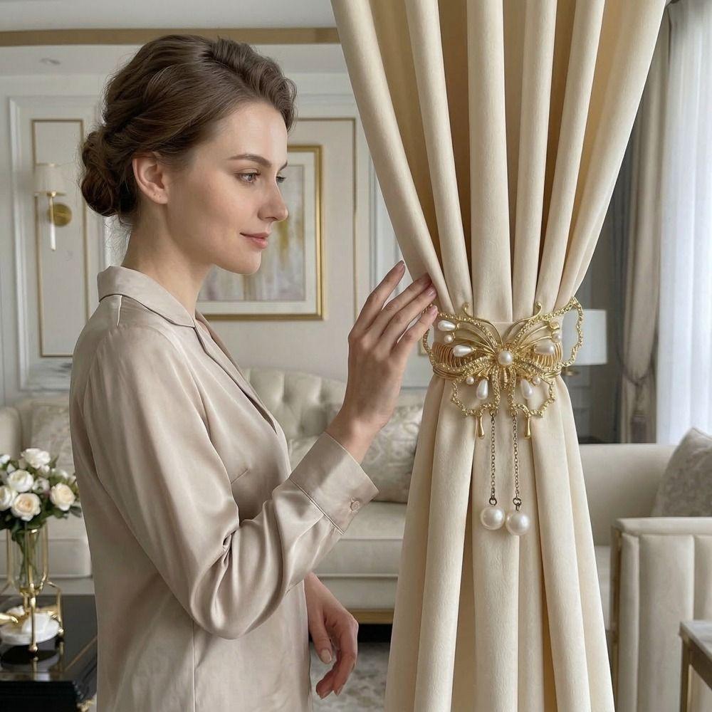 Gold Butterfly Curtain Buckle Metal Curtain Holdbacks Stylish Curtains Tie Rope Home Decor