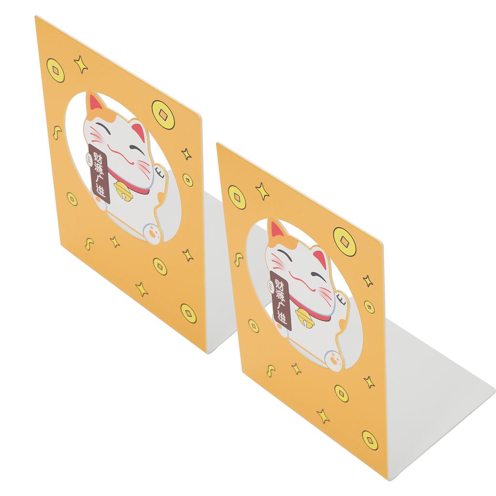 2 шт. Металлические подставки для книг, устойчивые настольные подставки для книг, поддерживающие полки для домашнего офисаCat