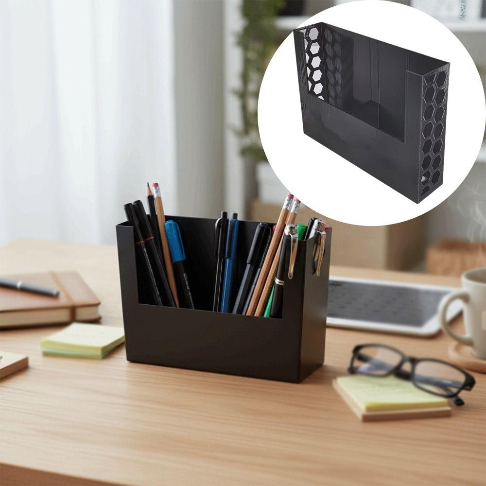 Black Color Remote Control Organizer Honeycomb Design Honeycomb Storage Box Living Room