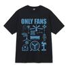 Only Fans Забавные Футболки Модная Уличная Одежда Графическая Футболка Хлопок Короткий Рукав Юмор Поп Футболки Унисекс Эстетика Y2k Мужская Одежда