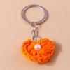 Aihua Hot New Handmade Knitted Keychain Keyring For Women Girl Cute Crocheted Flower Pendants Car Key Ring Handbag Charms Gifts