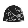 Шапка-бини Arc'teryx Bird Head Черная Зимняя вязаная шапка из шерсти мериноса Унисекс Черный_D2S