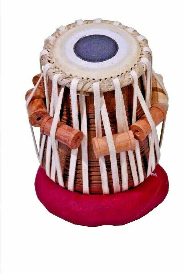 Copper Tabla Set with Flower Carving & Premium Wood Dayan | Indian Classical Musical Instrument with Carry Bag