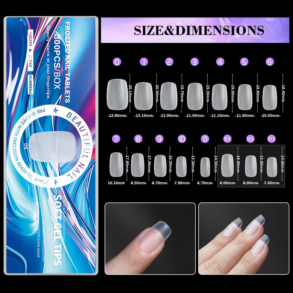 Nail Art Pads Wear Nail Ultra-Thin And Seamless Full Matte, No Grinding, Extended Fake Nail Patch 15 Size
