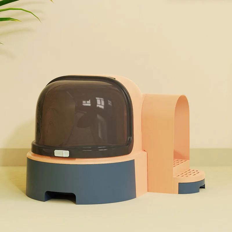 Туалет для кошачьего туалета, полностью закрытый, коридорный туалет для кошачьего туалета, закрытый, выдвижной, очень большой, устойчивый к запахам и песку