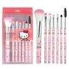 Набор кистей для макияжа Sanrio Hello Kitty для теней, тональной основы, румян. Женский набор косметических инструментов для красоты. Подарок девушке на день рождения в коробке.