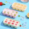 TPE Jelly Yogurt Ice Cube Tray - Food Grade Ice Mold Container for Refrigerator