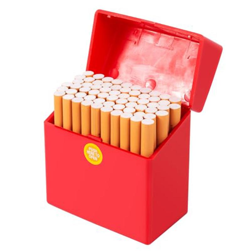 1Pcs Cigarette Case for King Size 50 Capacity Cigarettes Box Plastic Portable Thin Cigar Boxes Pocket Cigarettes Holder Storage